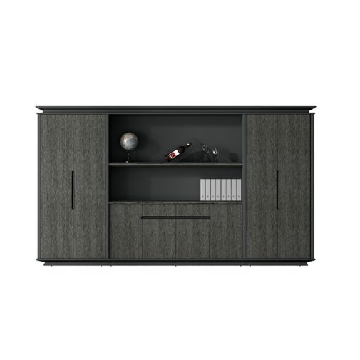High-end Black File Wooden Cabinet 3608A