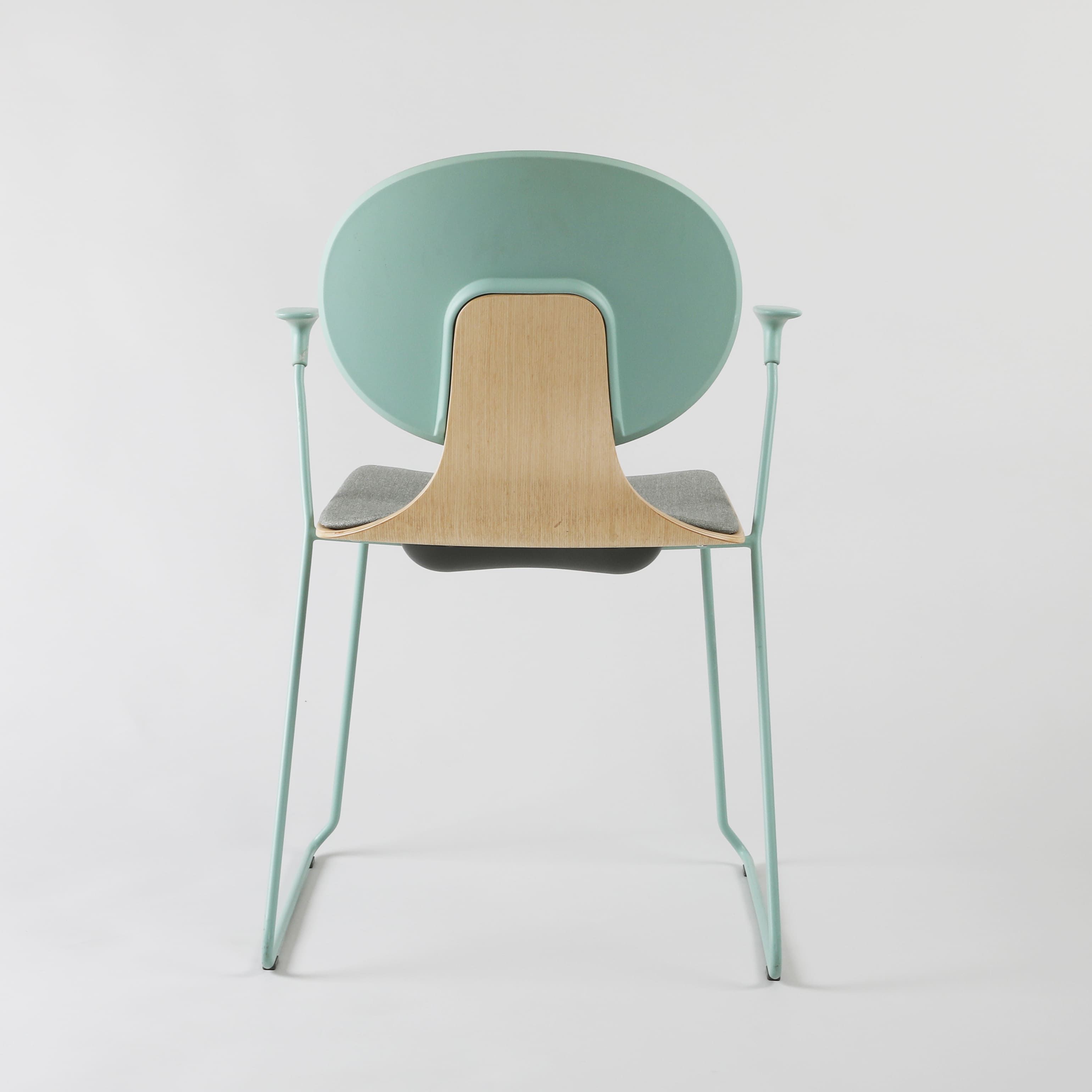 Plastic And Wood Dining Chair LUNAR