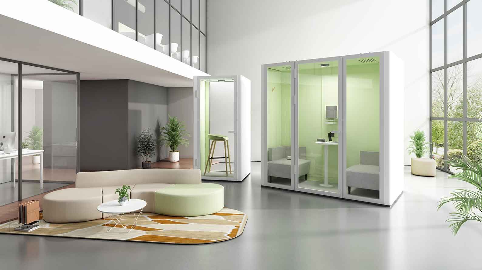Pods are space efficient, while built-in rooms often result in wasted space