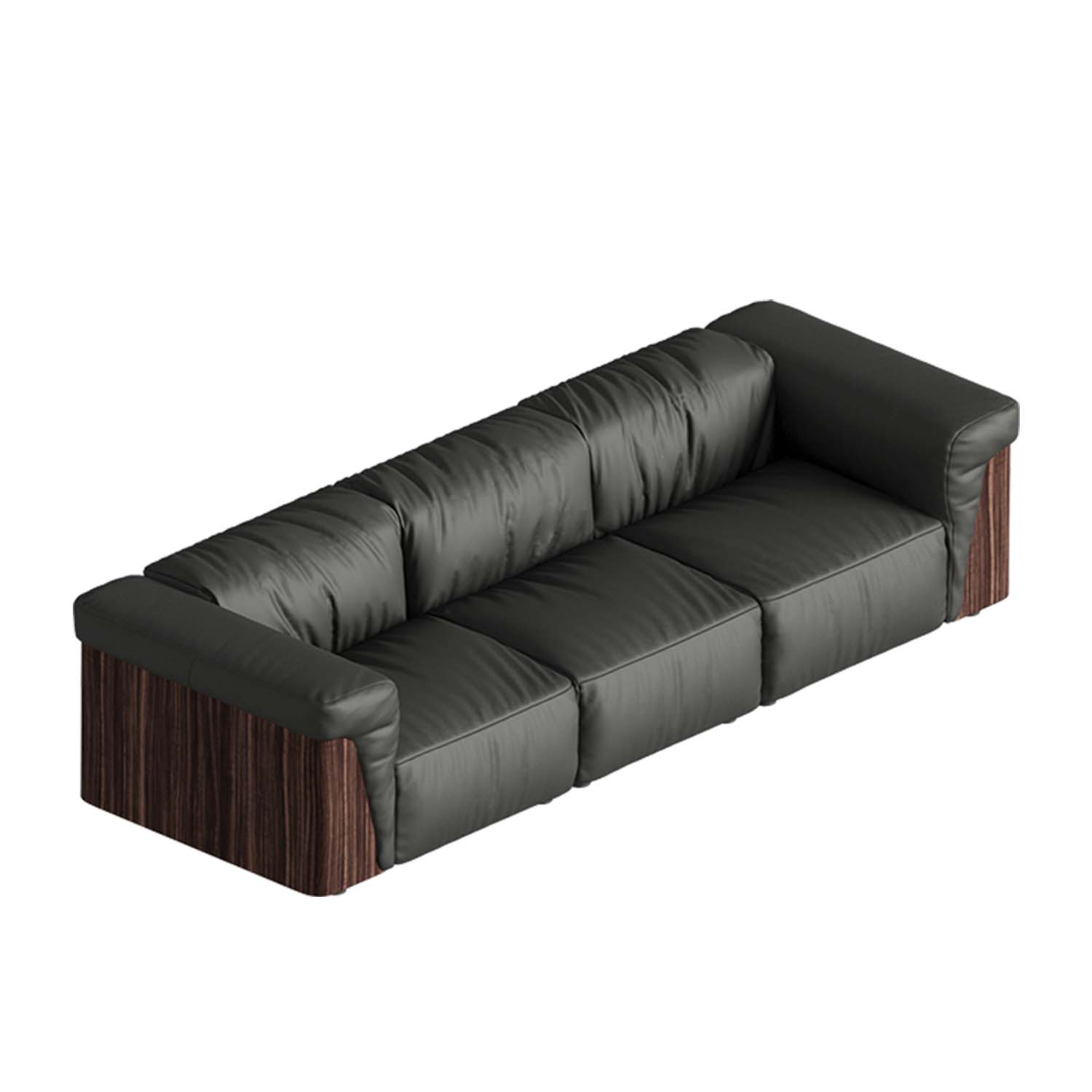 3 Seater Black Sofa