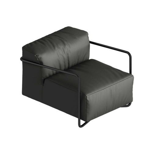 Single Public Black Sofa Chair