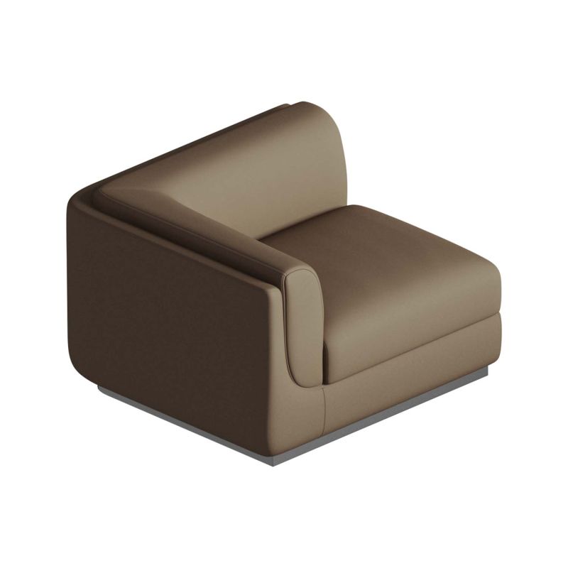 Single Seater Right Arm Leather Sofa