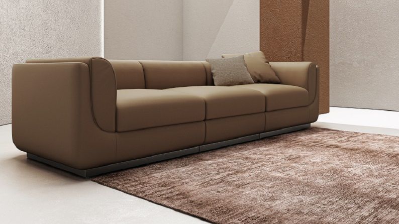 Single Seater Armless Leather Sofa