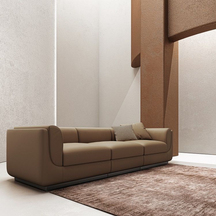 Single Seater Armless Leather Sofa