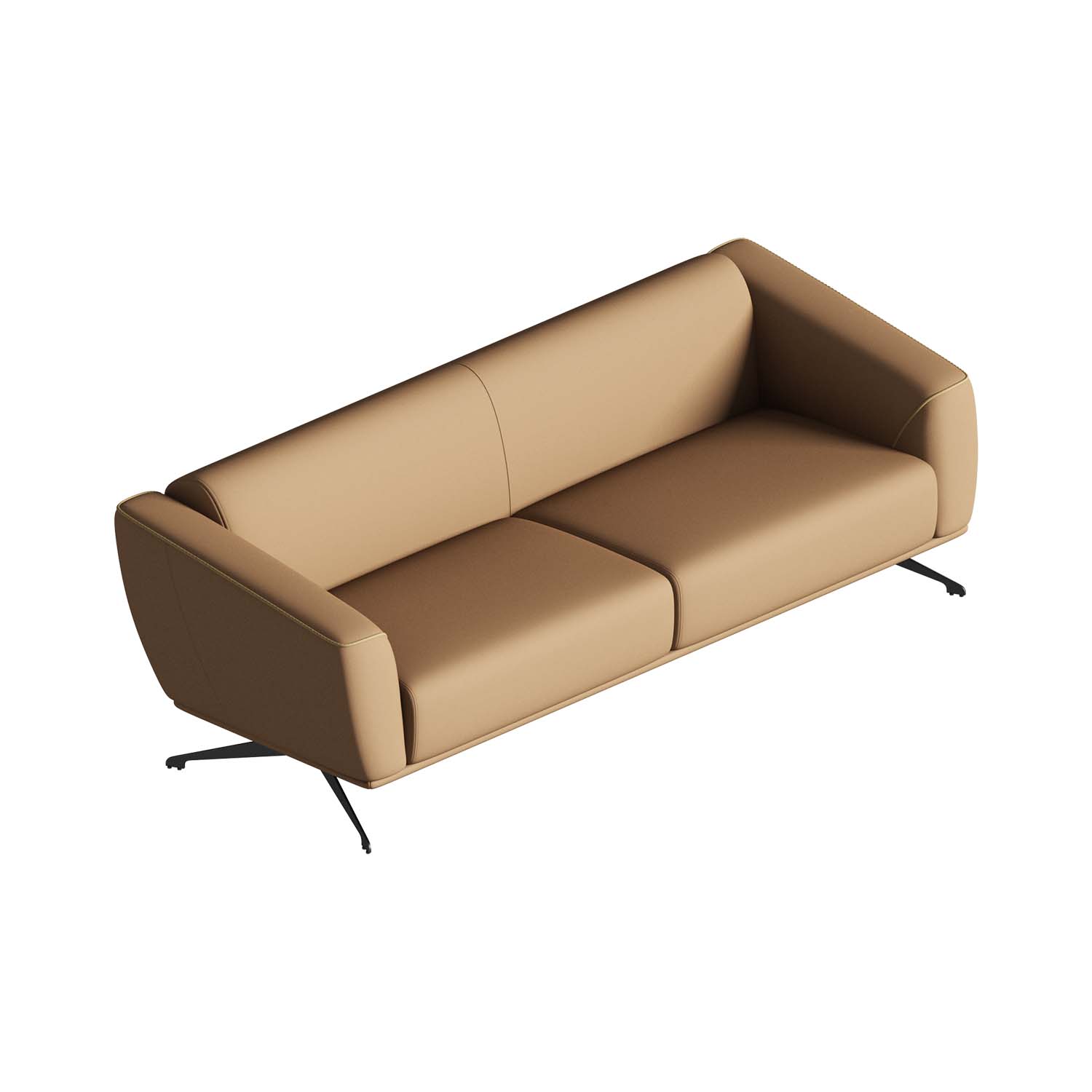 Half Leather 3 Seater Sofa