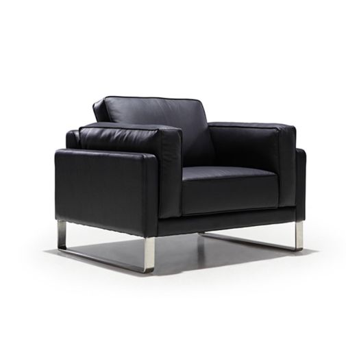 Black Office Sofa Single