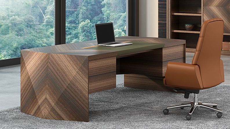 Wooden Eucalyptus Executive Desk