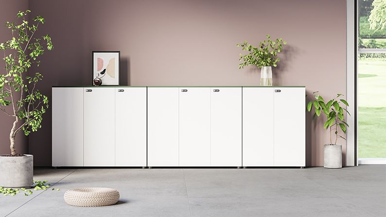 White Low Height Cabinet