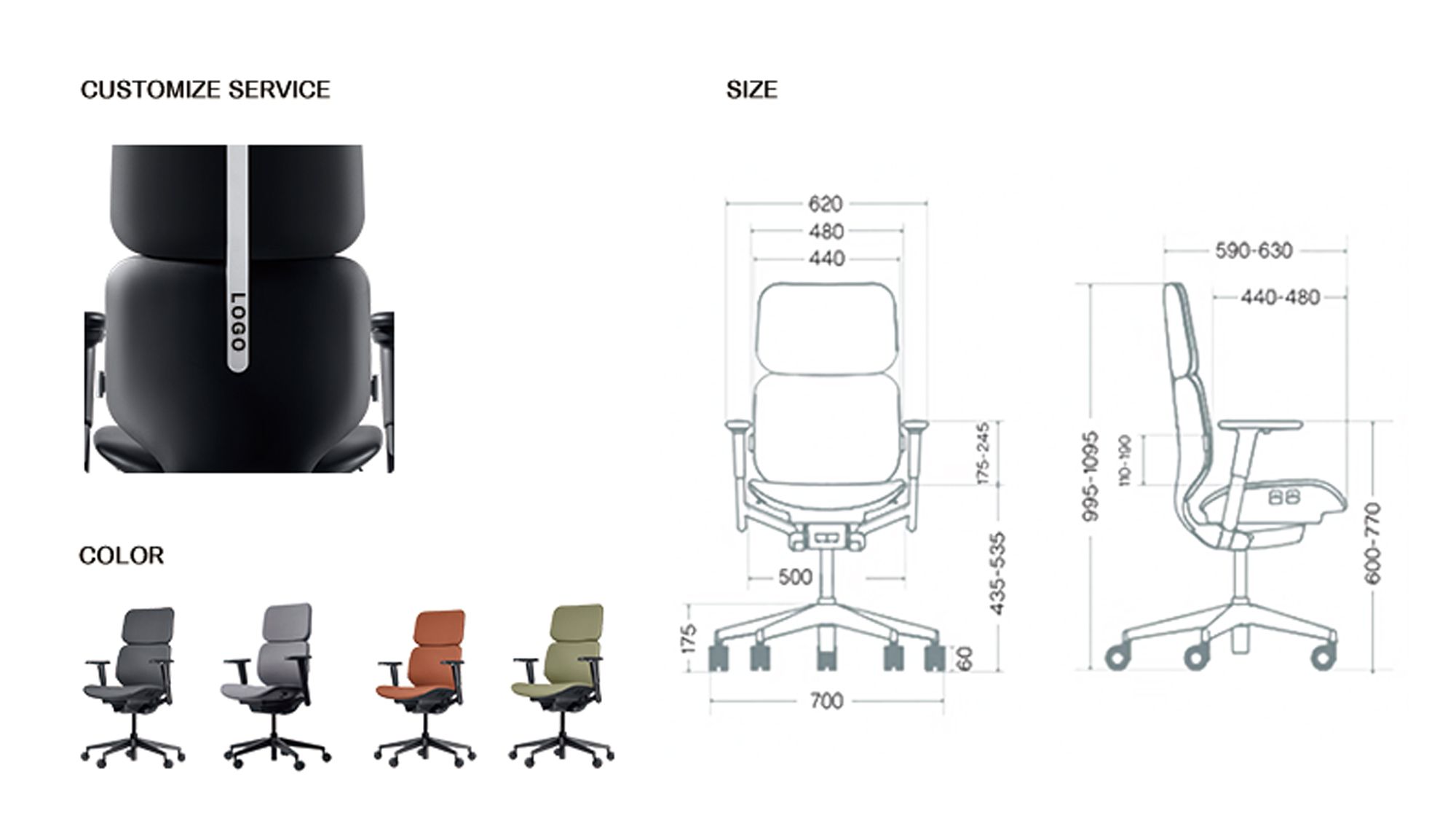 Customize Service & Size Specification