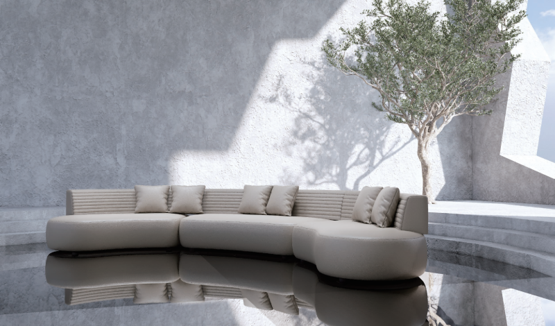 Curved sofa