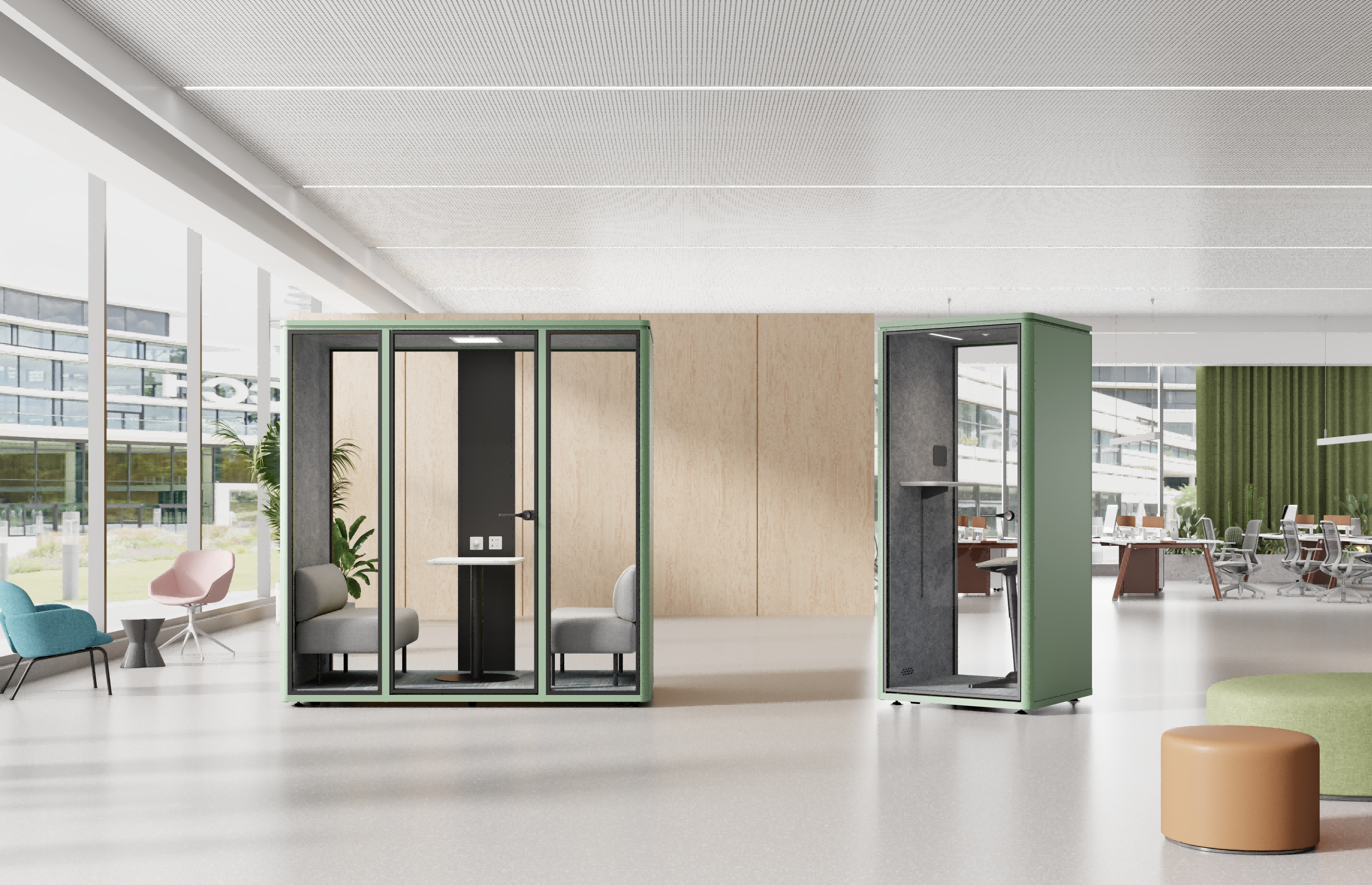Office Phone Booth Pods Design Concept