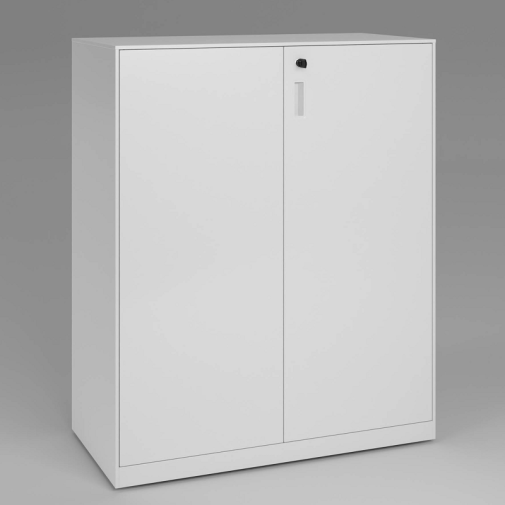 Top Keyhole and HandleSteel Swing Door Cabinet with Two Shelves
