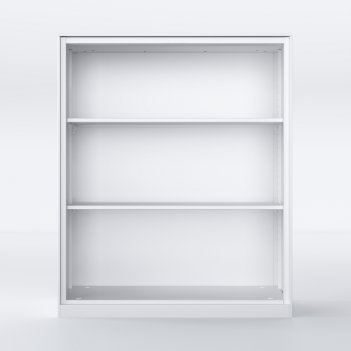 Open Shelf Storage Unit (2-Shelf with Top Panel) - White