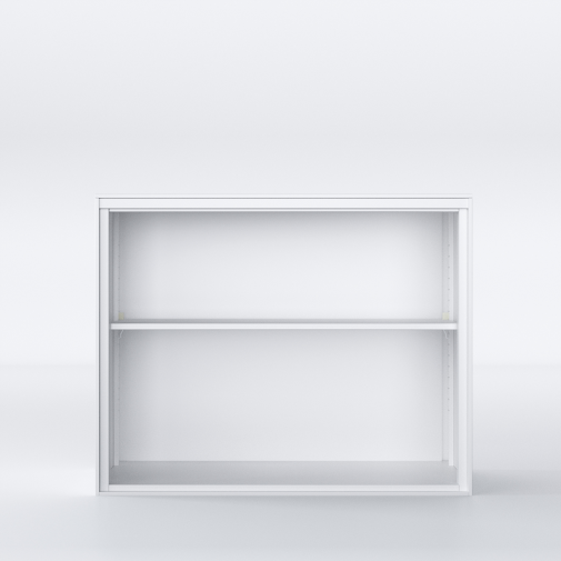 Open Shelf Storage Unit (1-Shelf with Top Panel, W900 D450 H720) - White