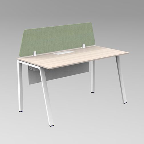 1-Person Office Workstation (Upholstered Screen + Angled Legs)