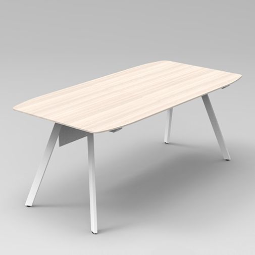 Executive Desk with Angled Metal Frame and MFC Top