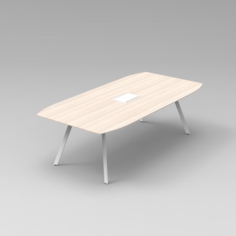 Conference Table with Cable Management and Metal Frame
