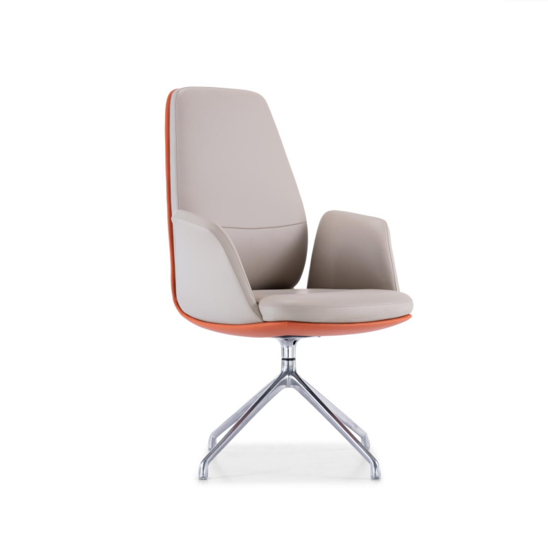 M13V Premium Leather Conference Chair with Aluminum Alloy Base