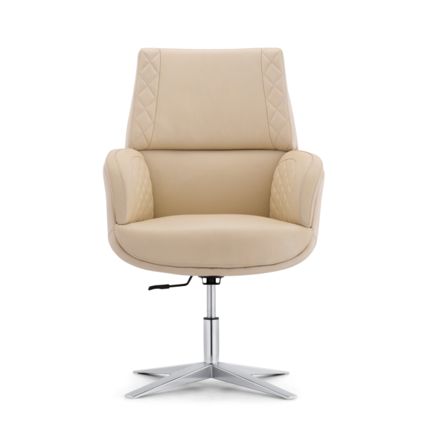 MY‑6085‑VL Visitor Chair – Italian Leather · Modern Reception Comfort