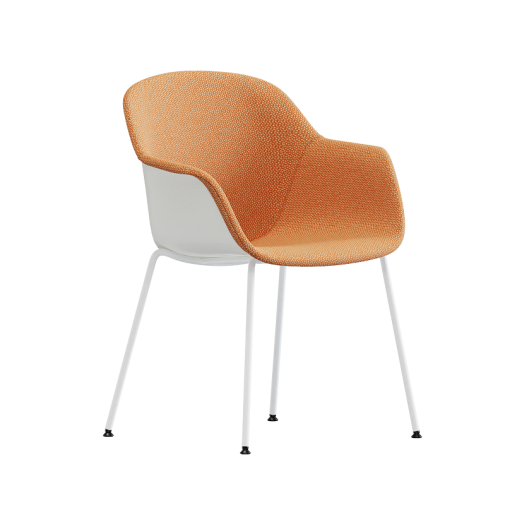 Tub‑4LM‑HF Lounge Chair – PP Shell · Semi‑Soft Upholstery · Metal Base