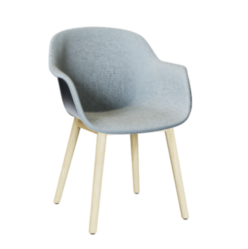 Tub-4LW-HF – Modern Tub Chair with Wooden Legs