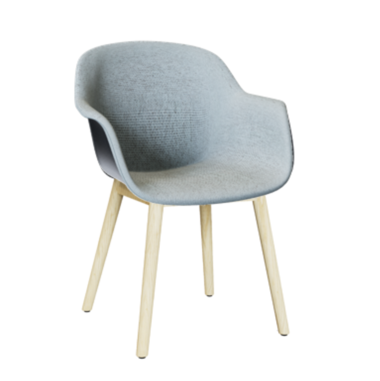 Tub-4LW-HF – Modern Tub Chair with Wooden Legs