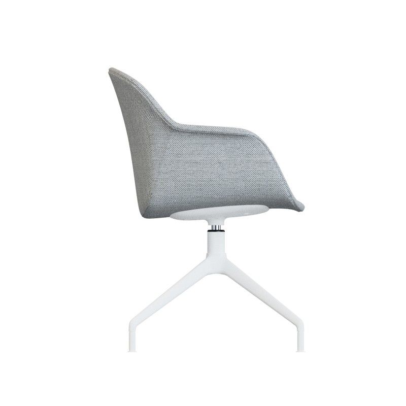 Tub‑4SM‑AF Lounge Chair – PP Shell · Full Upholstery · Aluminum Four‑Star Base