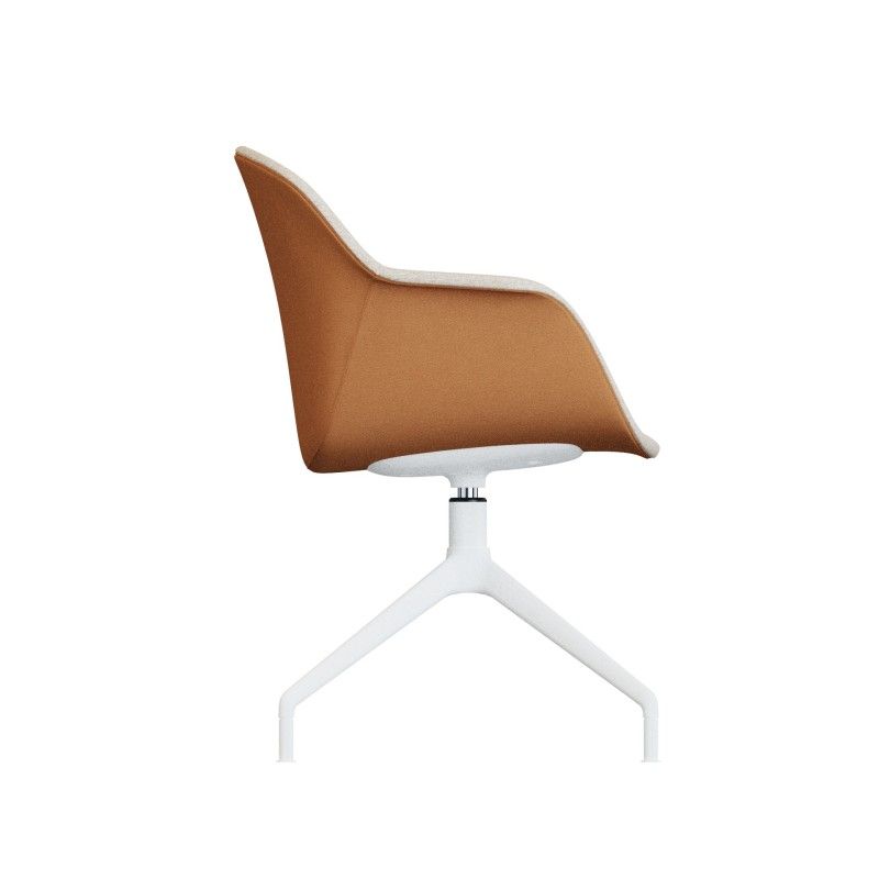 Tub‑4SM‑AF Lounge Chair – PP Shell · Full Upholstery · Aluminum Four‑Star Base