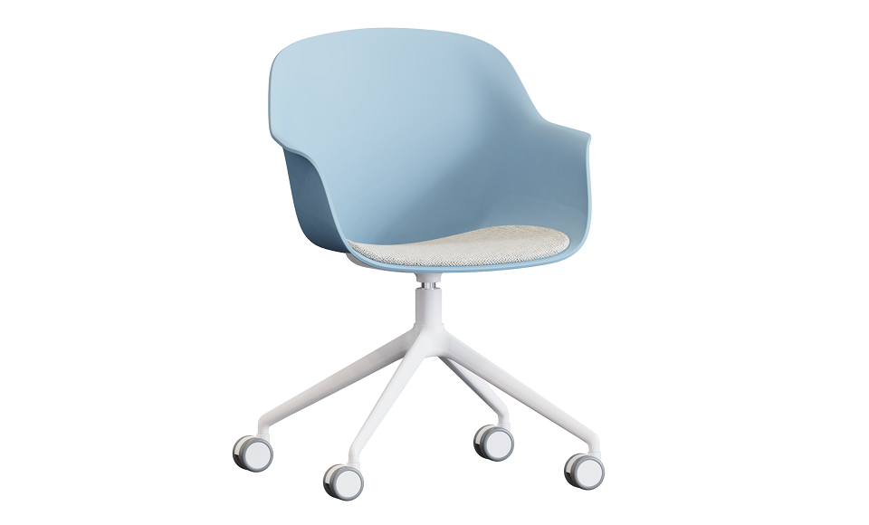 Tub-4SM-W-SF Leisure Chair with Aluminum Base