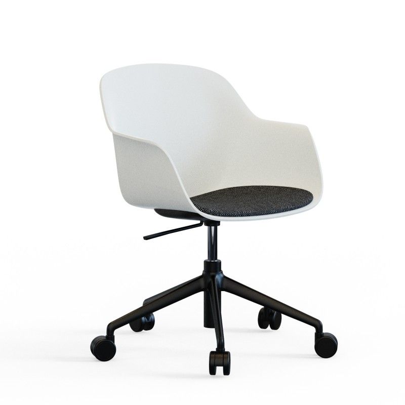 Tub‑5SM‑WHA‑SF Task Chair – PP Shell · Soft Cushion Seat · Aluminum Five‑Star Base with Casters