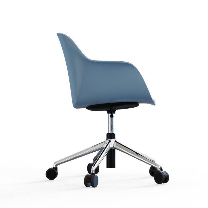 Tub‑5SM‑WHA‑SF Task Chair – PP Shell · Soft Cushion Seat · Aluminum Five‑Star Base with Casters