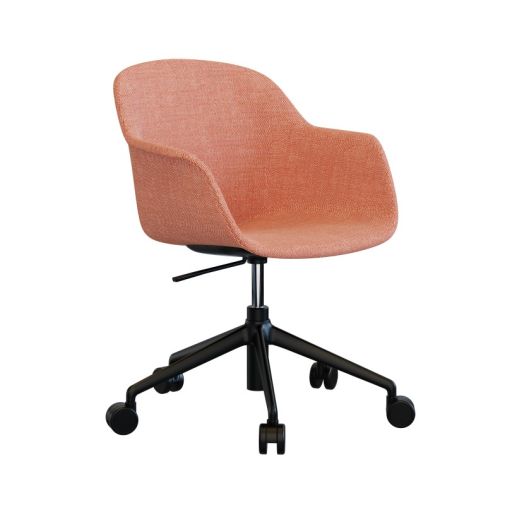Tub‑5SM‑WHA‑AF Task Chair – PP Shell · Full Upholstery · Aluminum Five‑Star Base with Casters