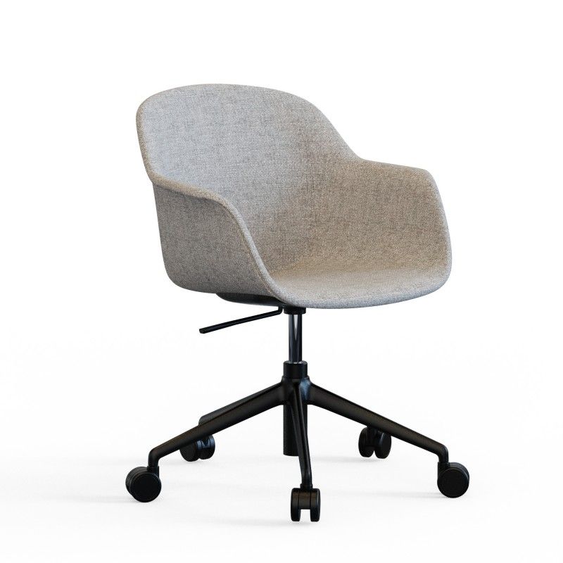 Tub‑5SM‑WHA‑AF Task Chair – PP Shell · Full Upholstery · Aluminum Five‑Star Base with Casters