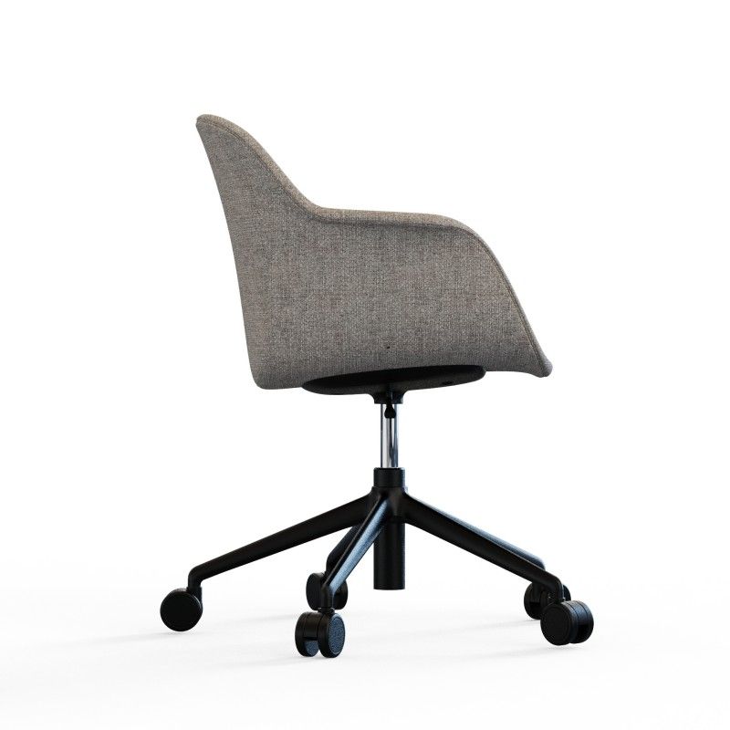 Tub‑5SM‑WHA‑AF Task Chair – PP Shell · Full Upholstery · Aluminum Five‑Star Base with Casters