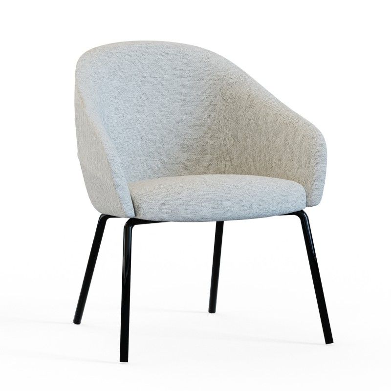 Leaf‑S4LM Lounge Chair – Moulded Foam Interior · Fabric Upholstery · Steel Tube Base