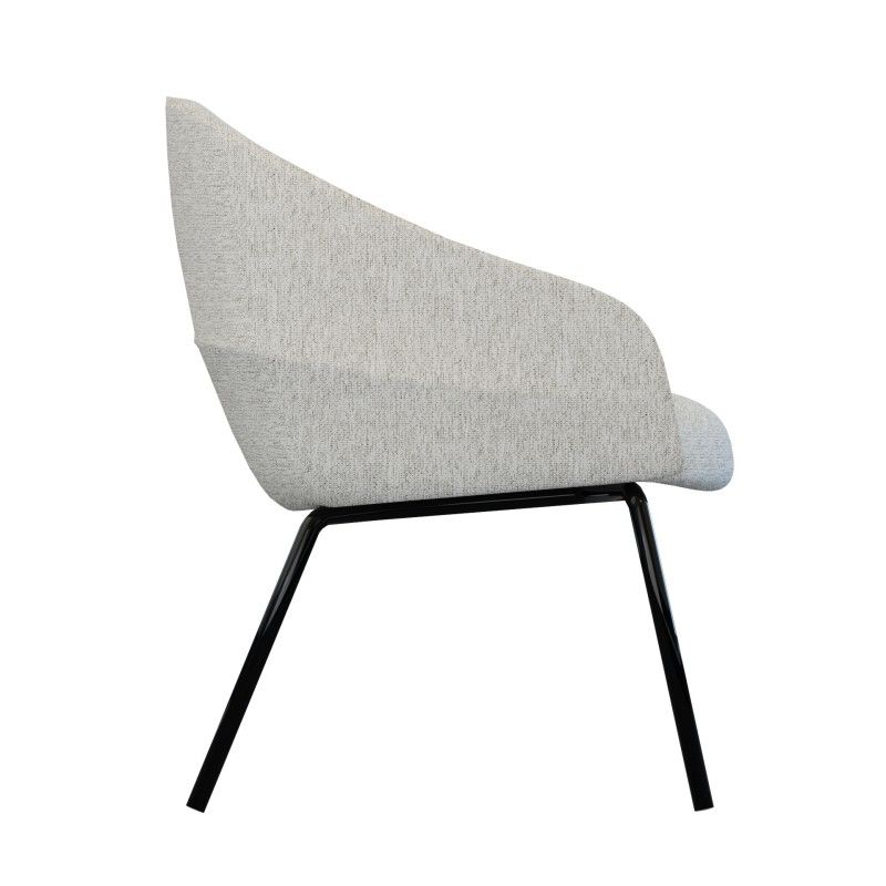 Leaf‑S4LM Lounge Chair – Moulded Foam Interior · Fabric Upholstery · Steel Tube Base
