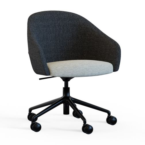Leaf‑S5SM‑W Task Chair – Moulded Foam Interior · Adjustable Height · Aluminum Five‑Star Base with Casters