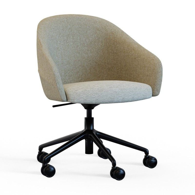 Leaf‑S5SM‑W Task Chair – Moulded Foam Interior · Adjustable Height · Aluminum Five‑Star Base with Casters