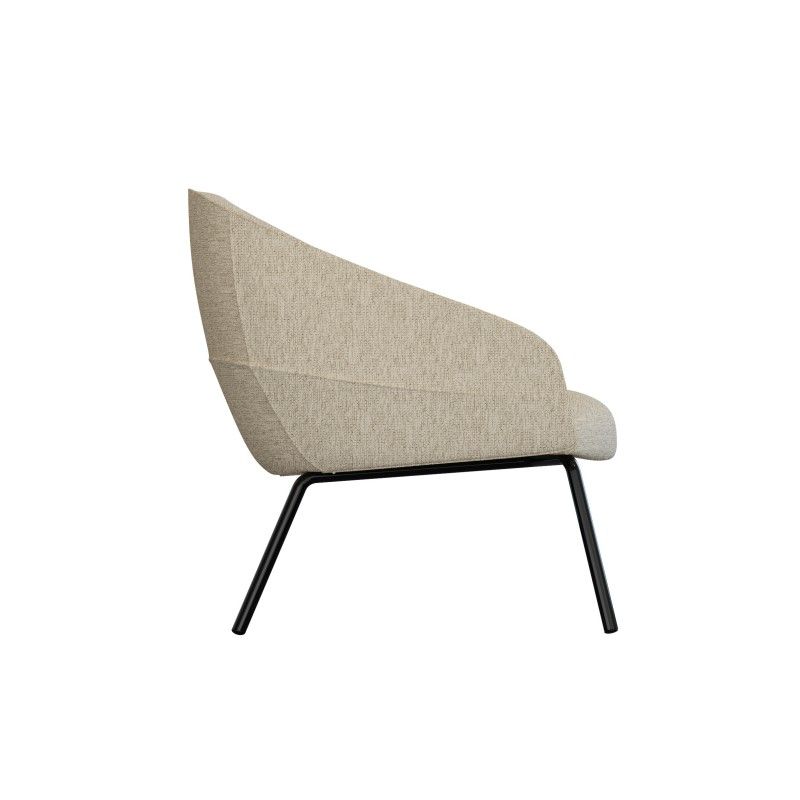Leaf‑L4LM Lounge Chair – Moulded Foam Interior · Fabric Upholstery · Metal Tube Base