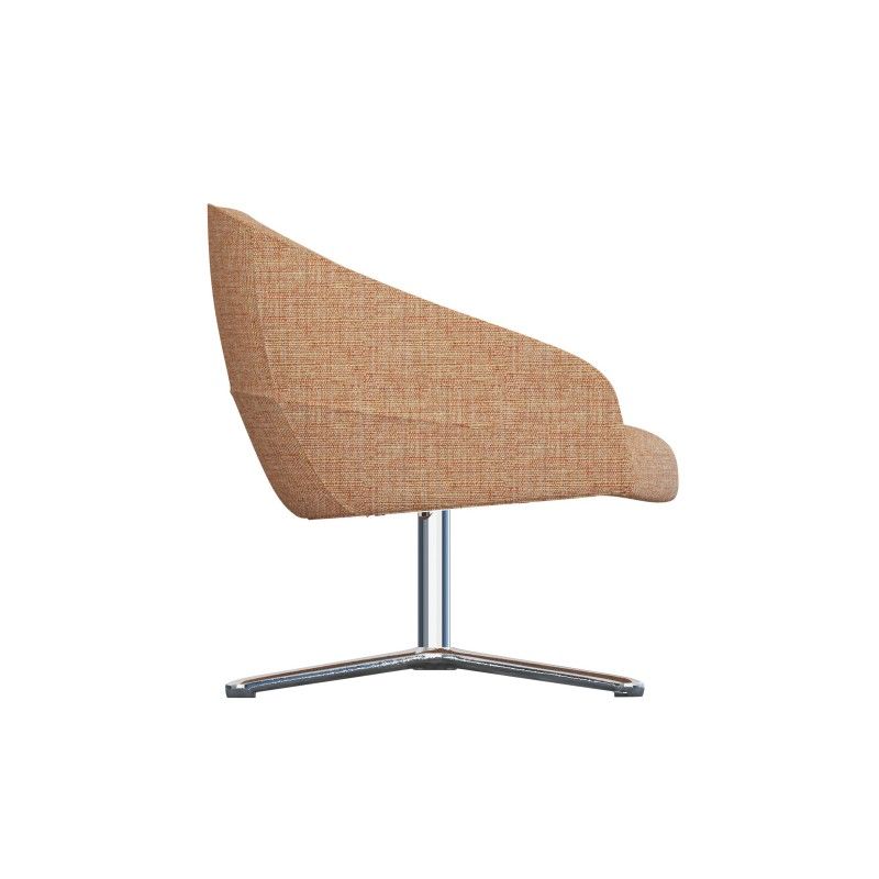 Leaf‑L4SM‑1 Lounge Chair – Moulded Foam Interior · Fabric Upholstery · Aluminum Swivel Base