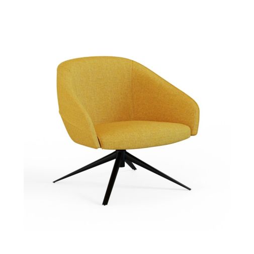 Leaf‑L4SM‑2 Lounge Chair – Moulded Foam Interior · Fabric Upholstery · Swivel Base with Auto‑Return Function