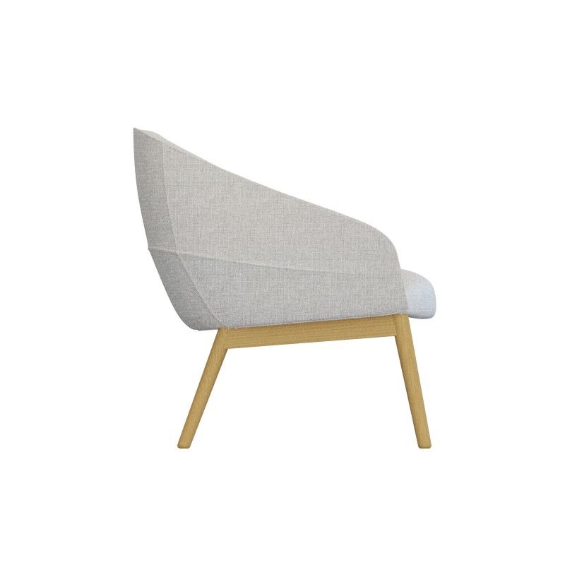 Leaf‑L4LW Lounge Chair – Moulded Foam Interior · Fabric Upholstery · Solid Wood Base