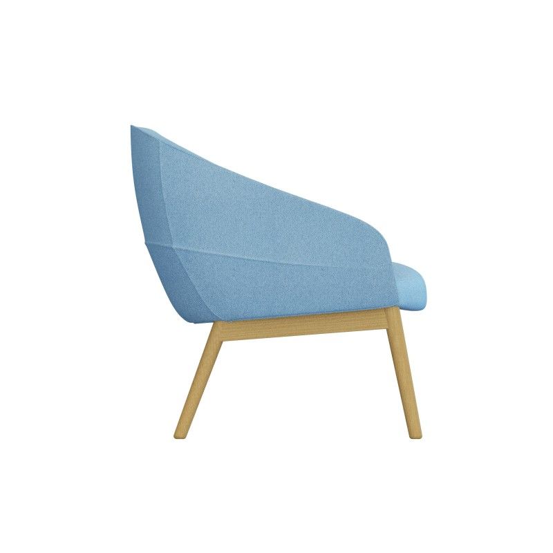 Leaf‑L4LW Lounge Chair – Moulded Foam Interior · Fabric Upholstery · Solid Wood Base