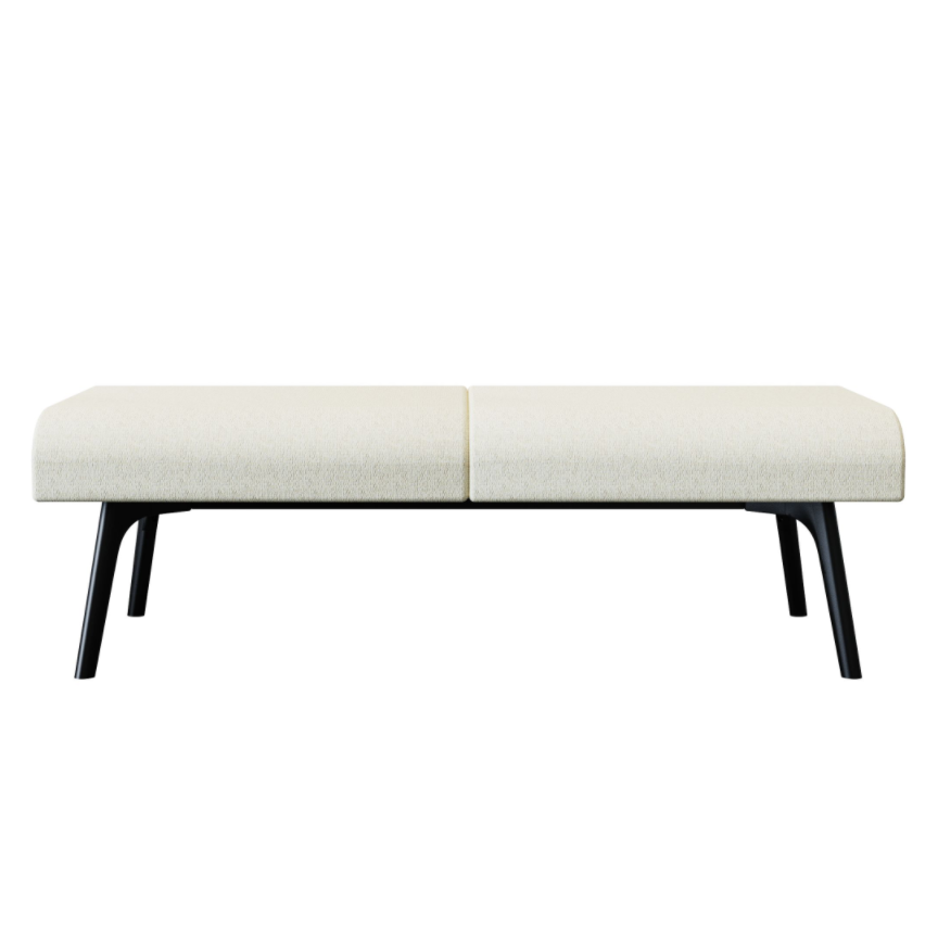 Bay‑2‑0B0A Modular Sofa – Moulded Foam Body · Black Metal Legs