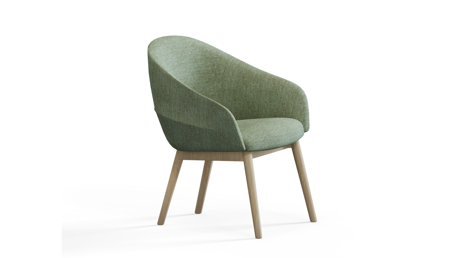 Leaf-S4LW Leisure Chair: Natural Comfort with Solid Wood Details