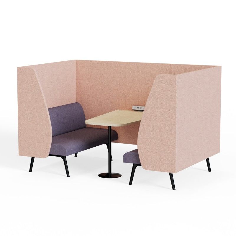 Bay‑Booth‑4 | Two‑Side Meeting Booth with Central Table