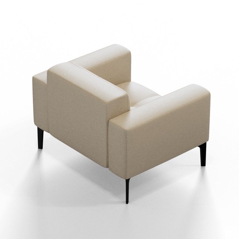 EXE‑01 – Single‑Seat Sofa · Solid Wood Frame · High‑Resilience Foam · Aluminium Alloy Legs