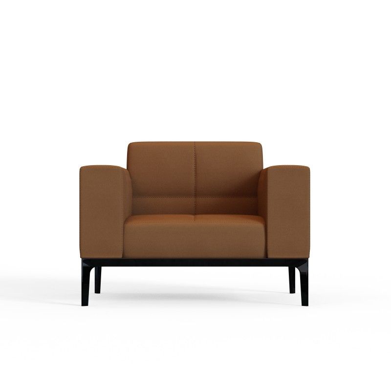 EXE‑01 – Single‑Seat Sofa · Solid Wood Frame · High‑Resilience Foam · Aluminium Alloy Legs