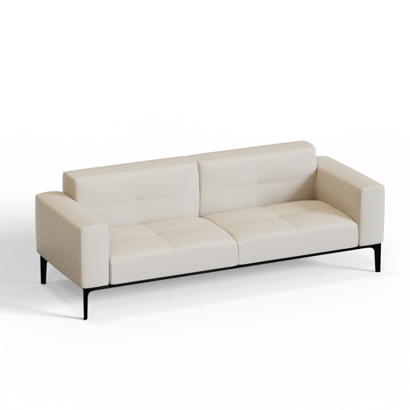 EXE‑03 – Three‑Seat Sofa · Solid Wood Frame · High‑Resilience Foam · Aluminium Alloy Legs
