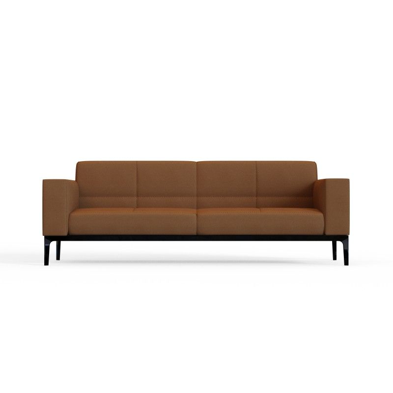 EXE‑03 – Three‑Seat Sofa · Solid Wood Frame · High‑Resilience Foam · Aluminium Alloy Legs